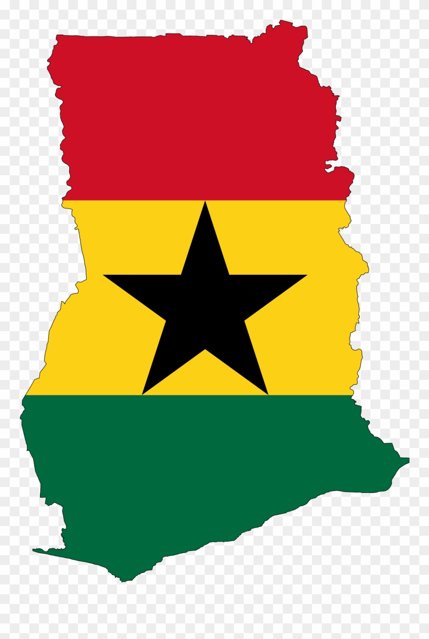 Ghana Flag 070911&187 100% Totally Free Vector Clip - Ghana Flag And Map - Png Download