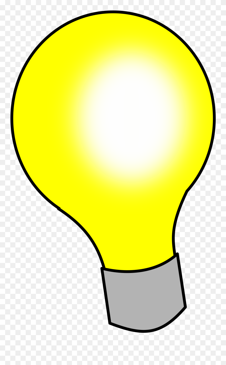 Lightbulb Light Bulb Clip Art 3 Image - Cartoon Light Bulb Black Background - Png Download