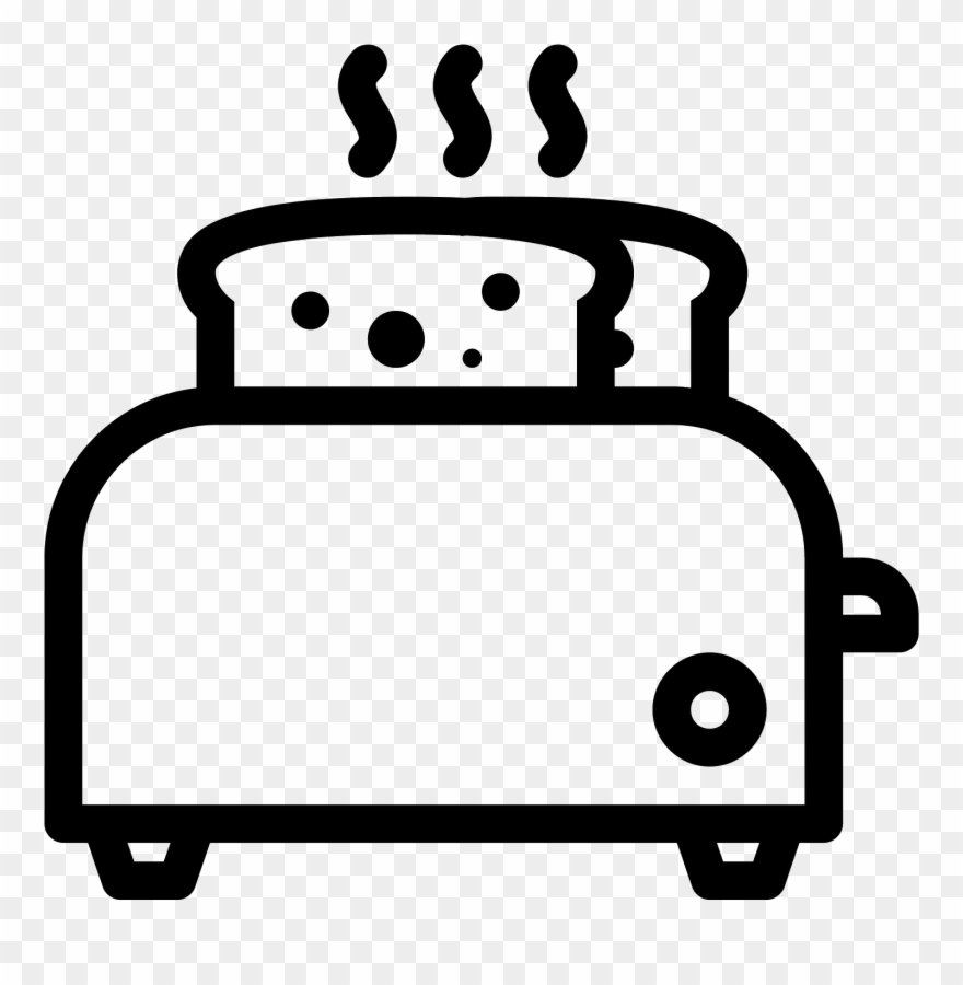 Clip Free Download Toaster Clipart Black And White - Toaster Icon Png Transparent Png