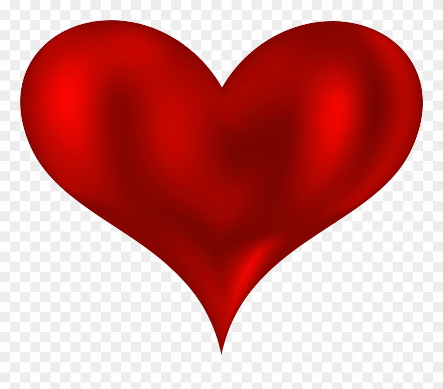 Beautiful Heart Red Png Clipart - Corazones Brillosos Rojos En Png Transparent Png
