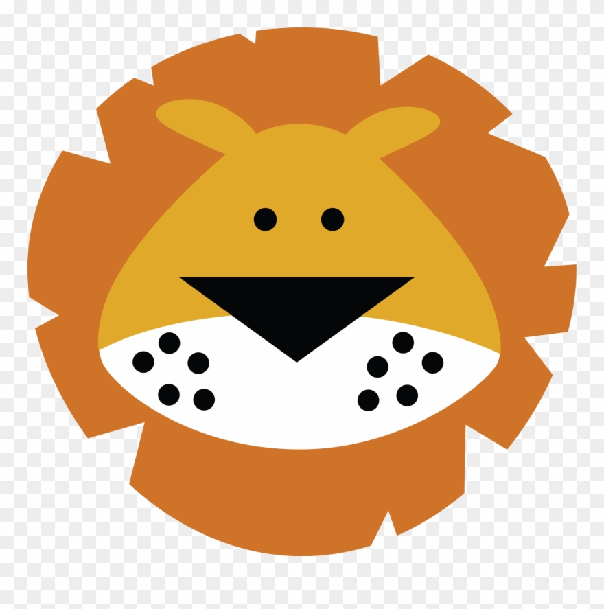 Lion Face - Cute Lion Face Cartoon Clipart