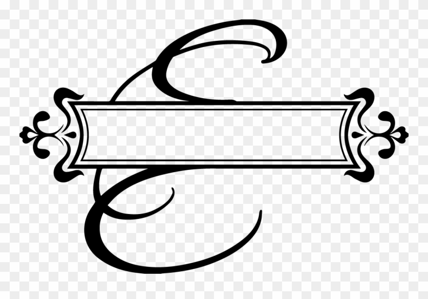 Fancy Letter E Images - Split Monogram Letter H Clipart