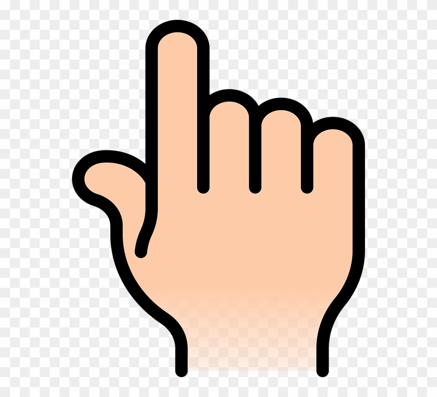 Pointing Up Cliparts - Finger Pointing Up Clip Art - Png Download