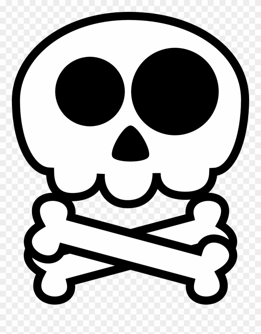 Clipart Skeleton Cute - Cute Skull Clip Art - Png Download