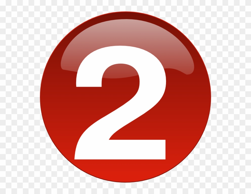 Red Number 2 Clip Art - Png Download
