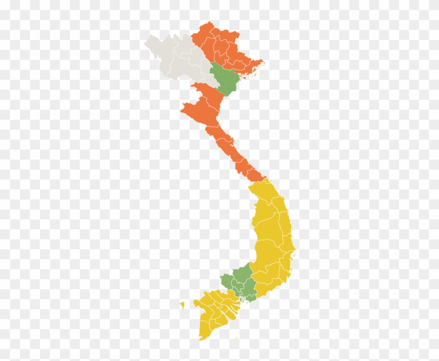 Proficiency By Region And City - North South And Central Vietnam Clipart