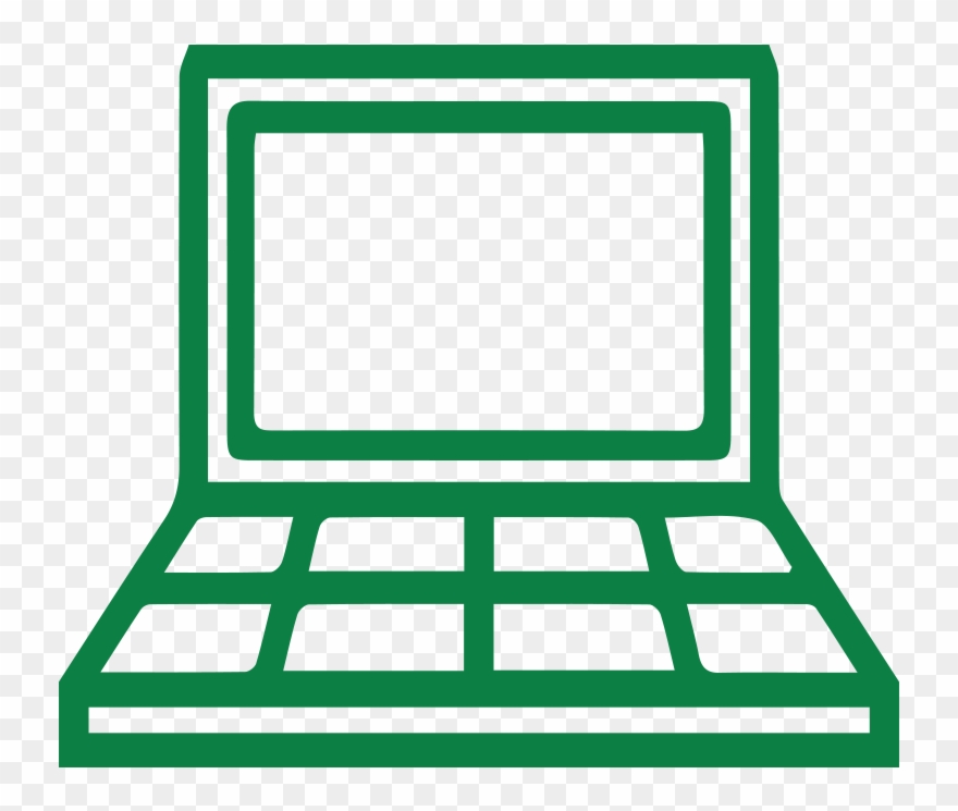 Icon Technology Green Large - Laptop Sign Transparent Clipart