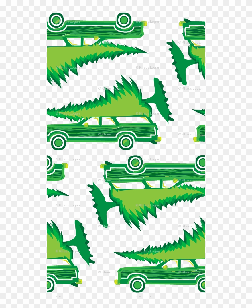 Griswold Family Christmas Station Wagon With Tree Green - Griswold-green Its All About The Experience Vinta Clipart