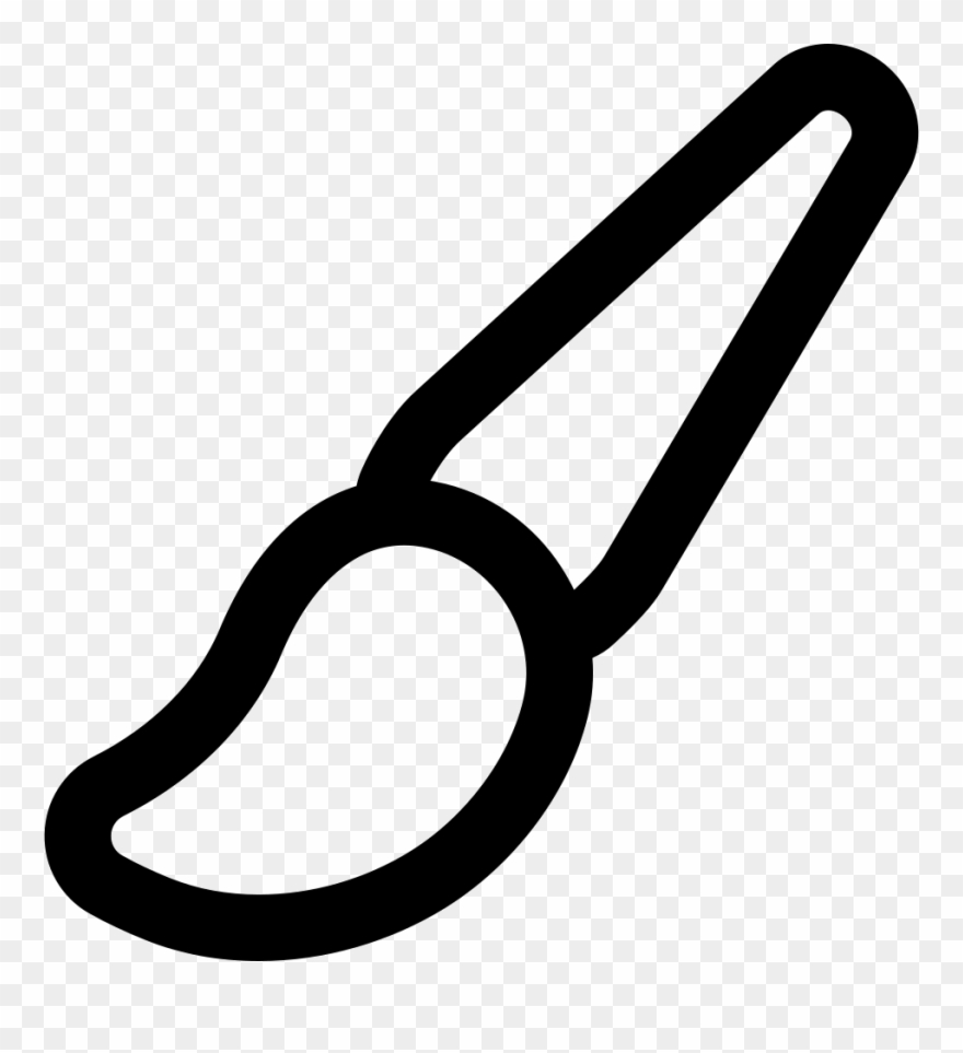 Svg Artwork Paint Brush - Paint Brush Outline Clipart