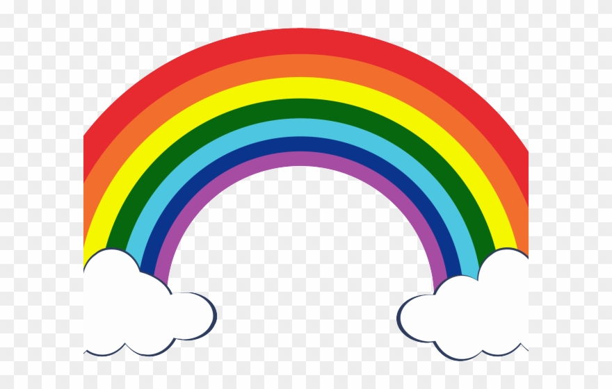 Rainbow Clipart Coloring - Clipart Picture Of Rainbow - Png Download