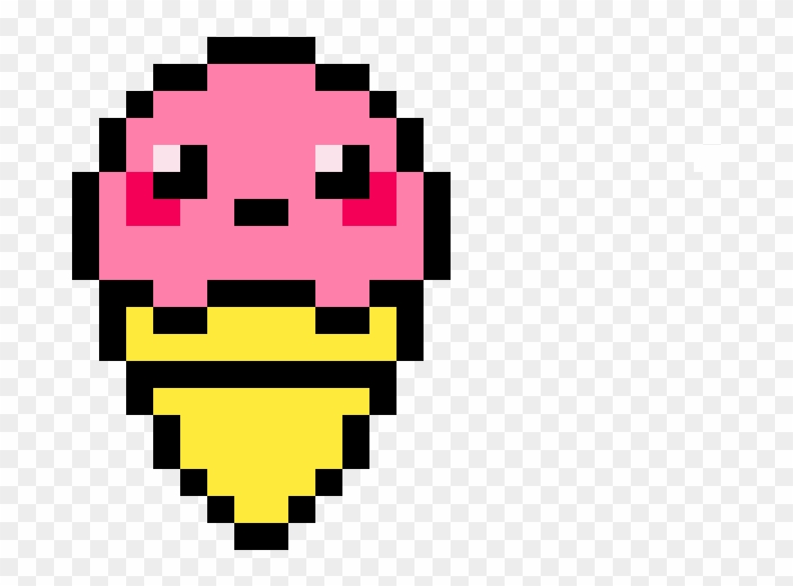Spreadsheet Pixel Art Ice Cream All Red Mania