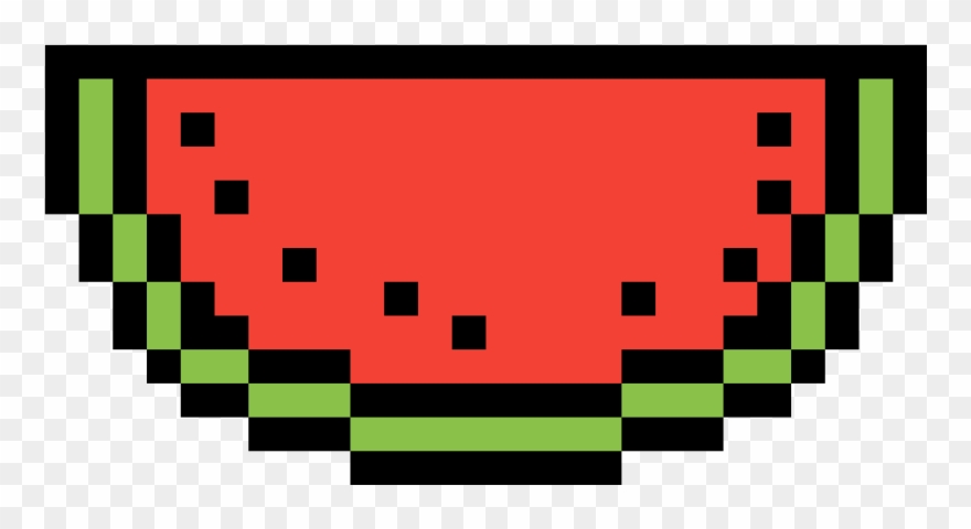 Watermelon - Minecraft Halloween Pixel Art Clipart
