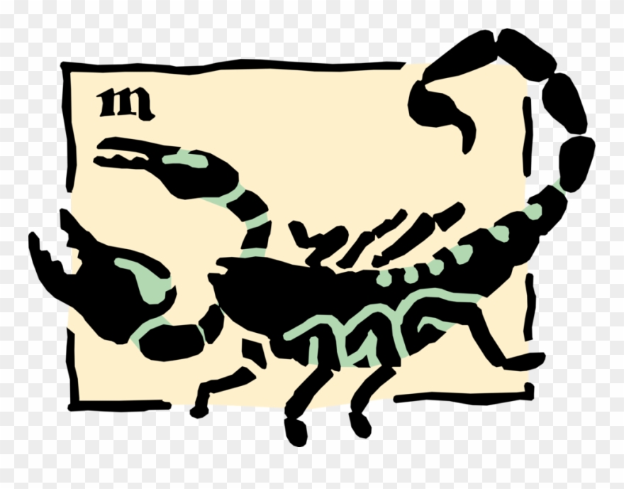 Vector Illustration Of Astrological Horoscope Astrology - Scorpio Clipart