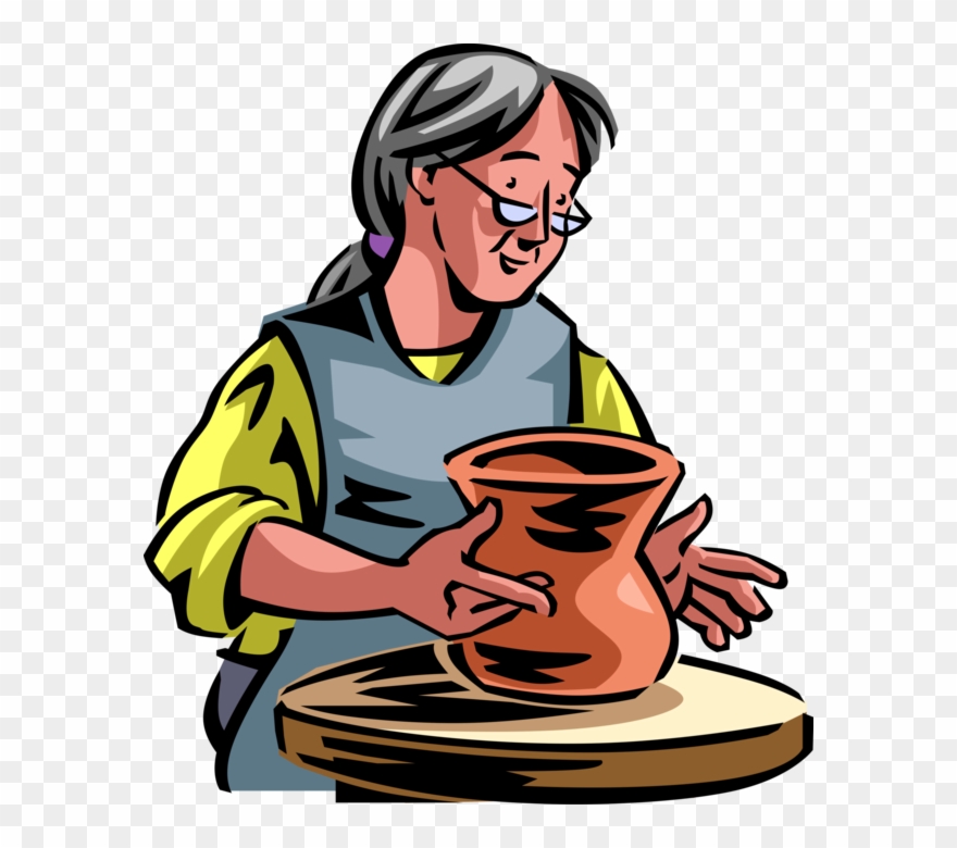 Download Pottery Clipart Potter&rsquo;s Wheel - Clay Clipart - Png Download