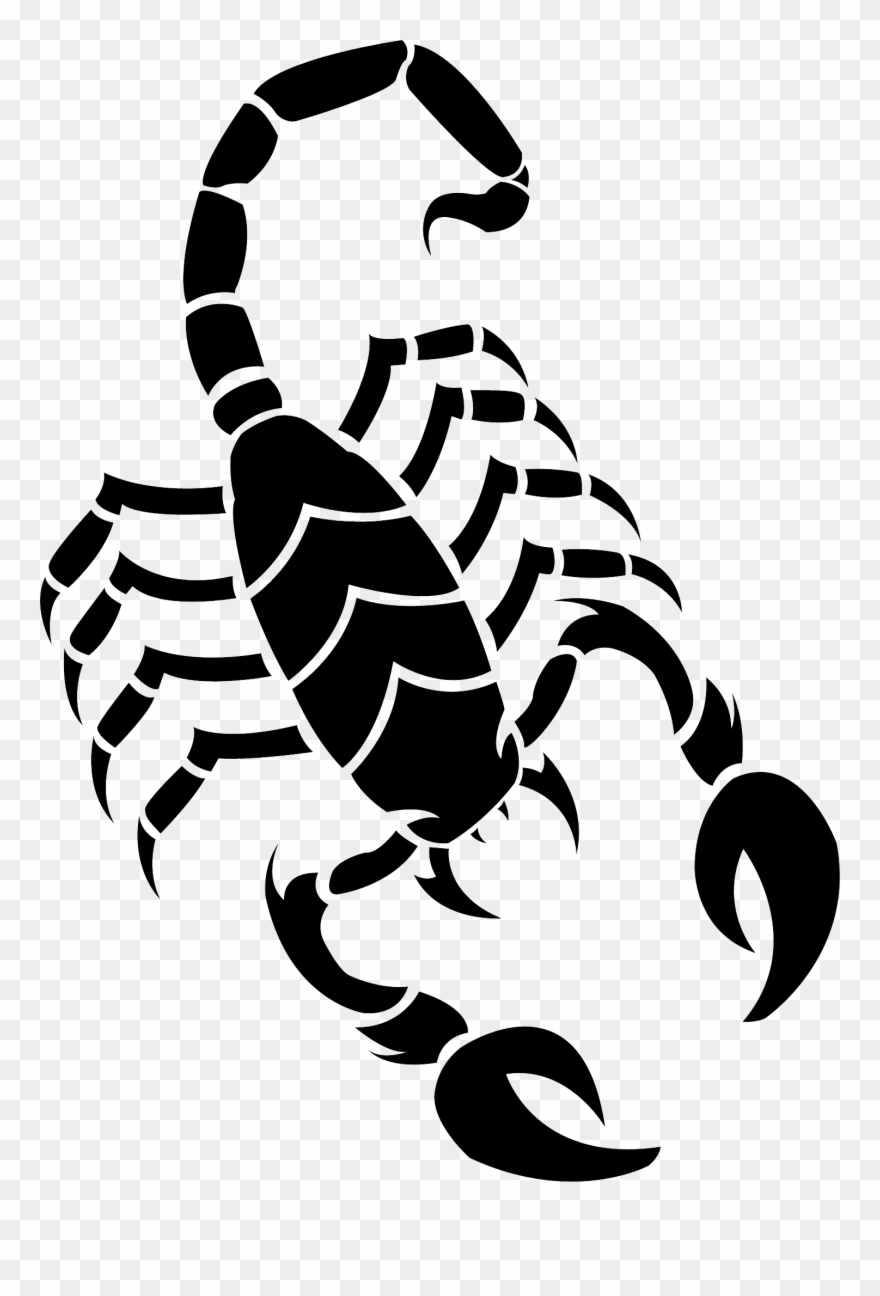 Cheerleader Clipart Silhouette - Easy Scorpion Drawing - Png Download