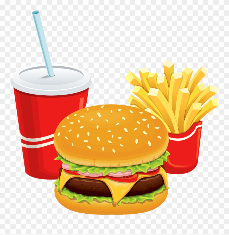 Man Cliparthot Of Restaurant - Burger And Fries Transparent - Png Download