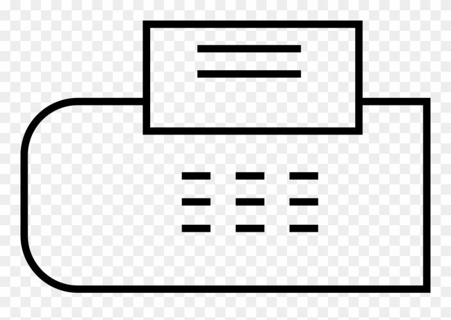 Fax Machine Comments - Line Art Clipart