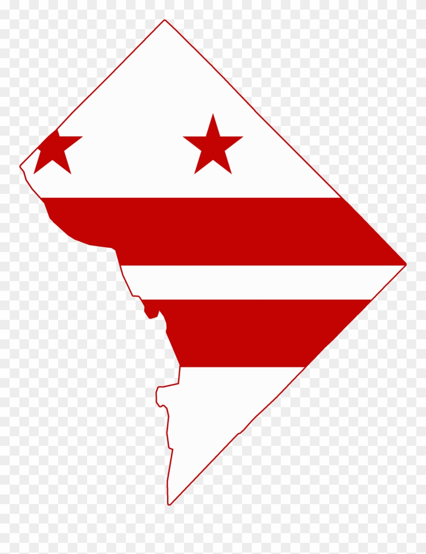 Washington Dc Flag Map Clipart