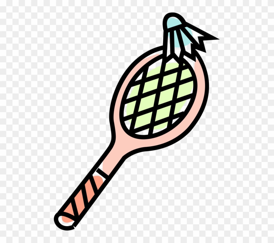 Vector Illustration Of Sport Of Badminton Racket Or - Badmintonschläger Clipart - Png Download