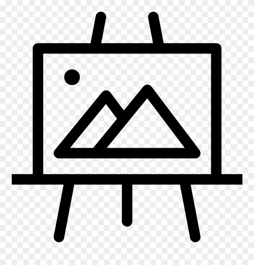 Staffelei Icon - Easel Icon Clipart