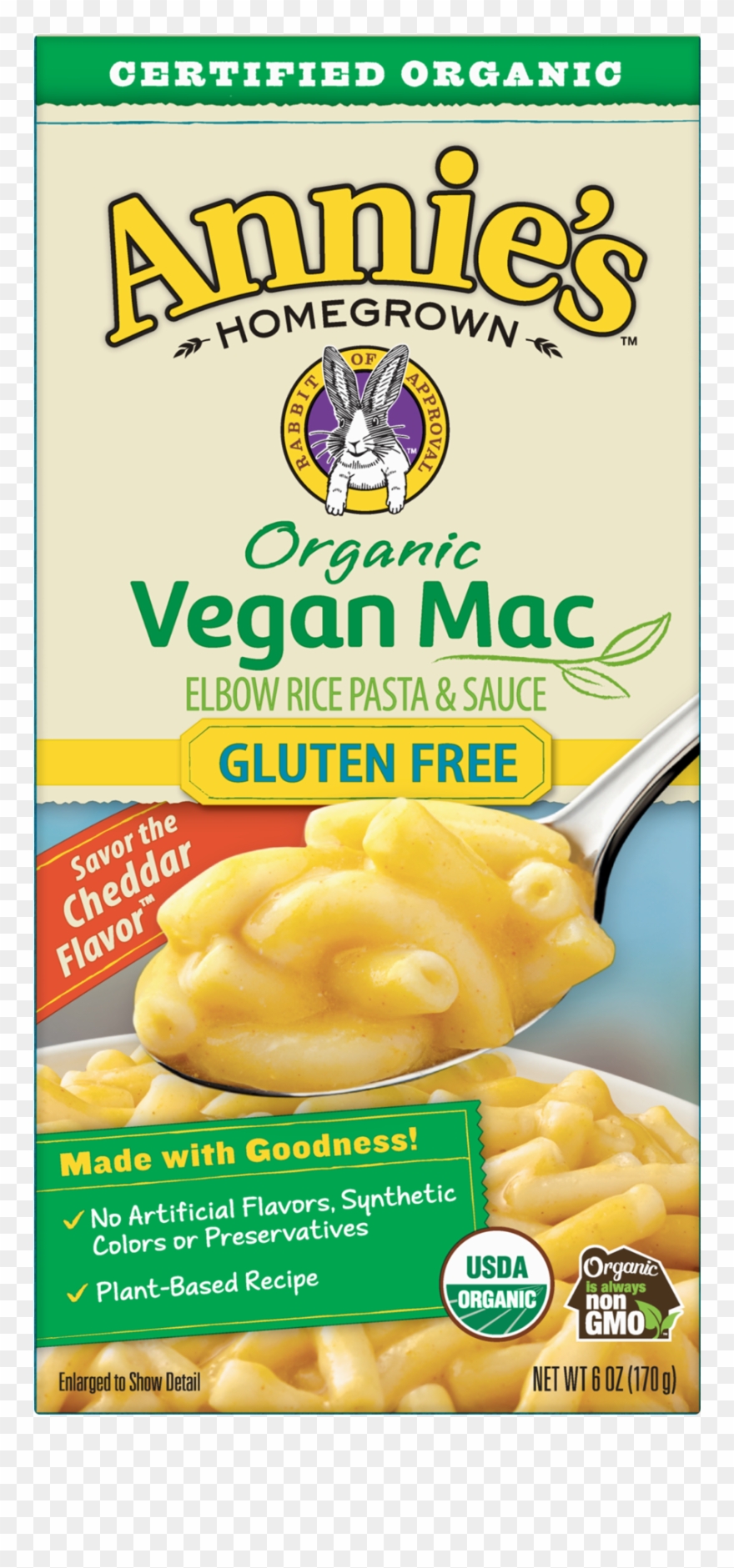 Annie's Organic, Gluten Free, Vegan Mac Elbow Rice - Annie's Vegan Mac Clipart