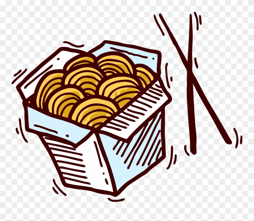 卡通手绘面条拉面美食png元素 - Ramen Clipart