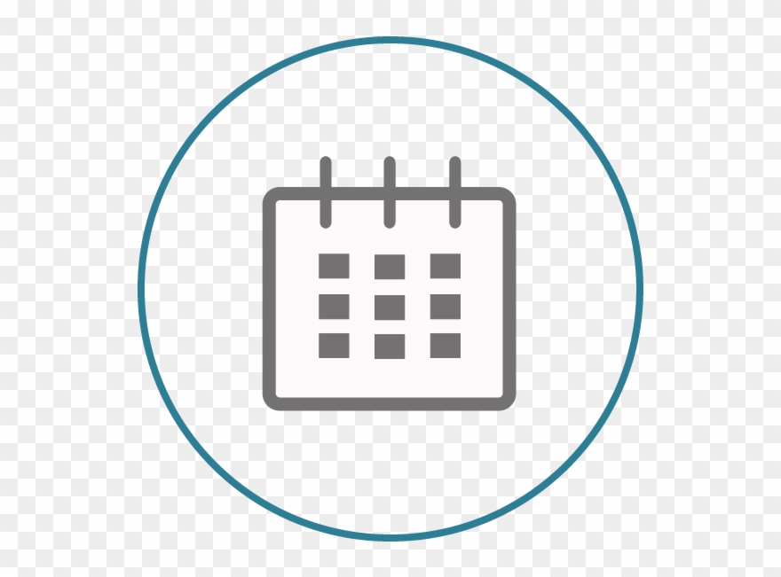 Calendar Icon - Calendar Icon Png Circle Clipart