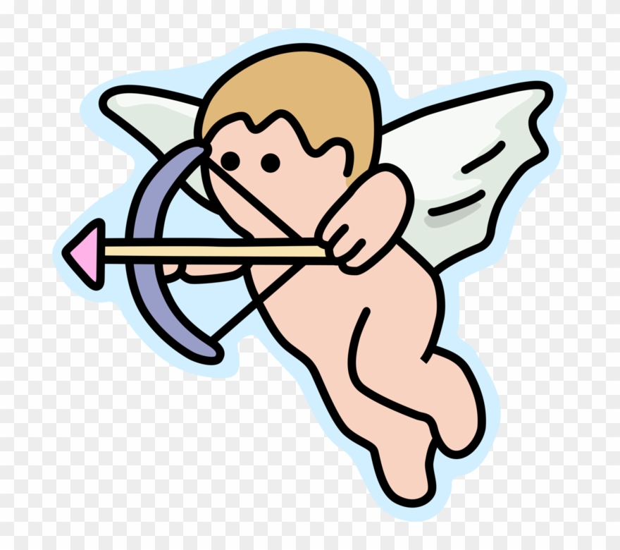 Vector Illustration Of Cupid God Of Desire And Erotic - Eleccion De Pareja Clipart