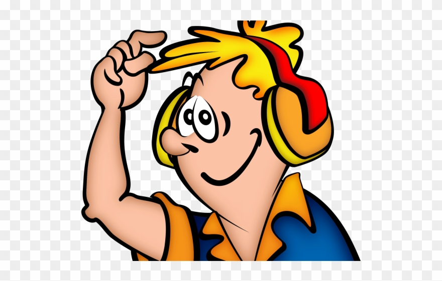 Headphone Clipart Small - Put On A Hat - Png Download