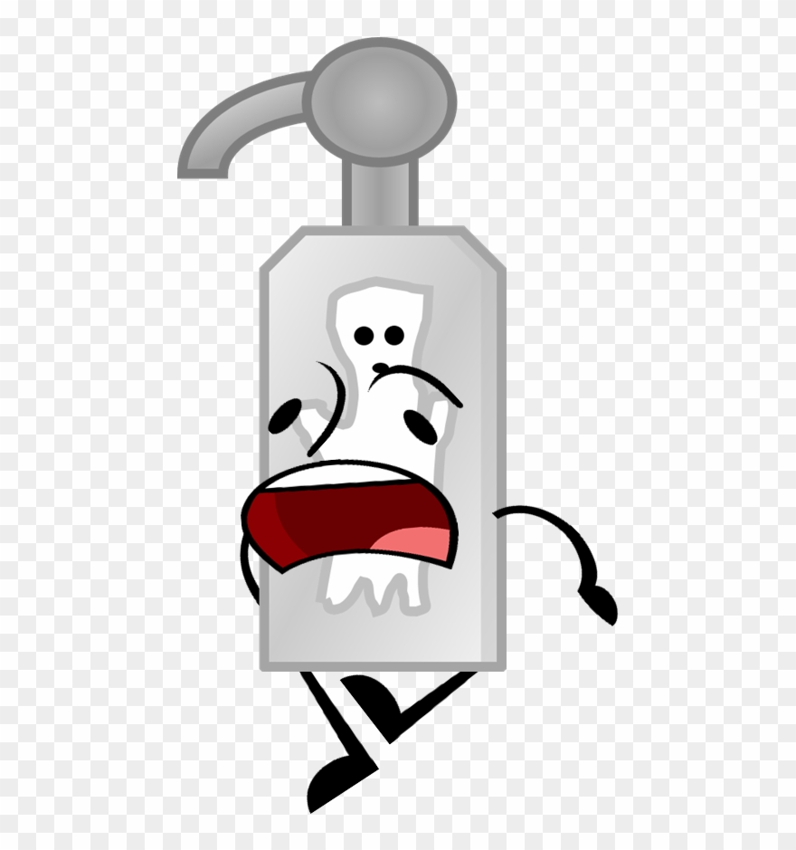 Ghost Soap Bottle Pose Clipart