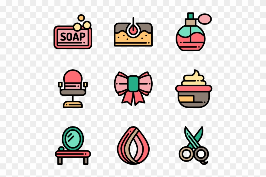Hairdressing - Restaurant Menu Icon Vector Clipart