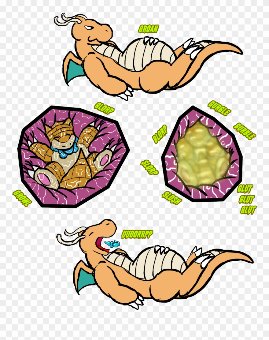 Pokemon Vore Digestion - Dragonite Burp Clipart
