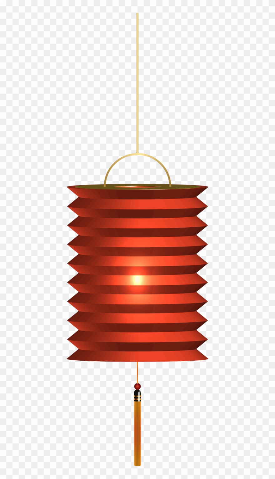 Fan Clipart Orange Chinese - Chinese Lantern Transparent - Png Download