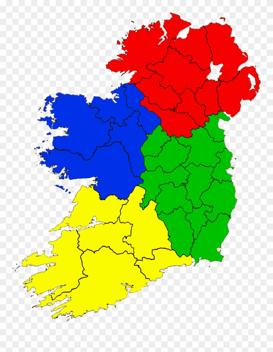 Powerful Irish Chieftains Formed Small Kingdoms - Map Of Ireland Vector Clipart