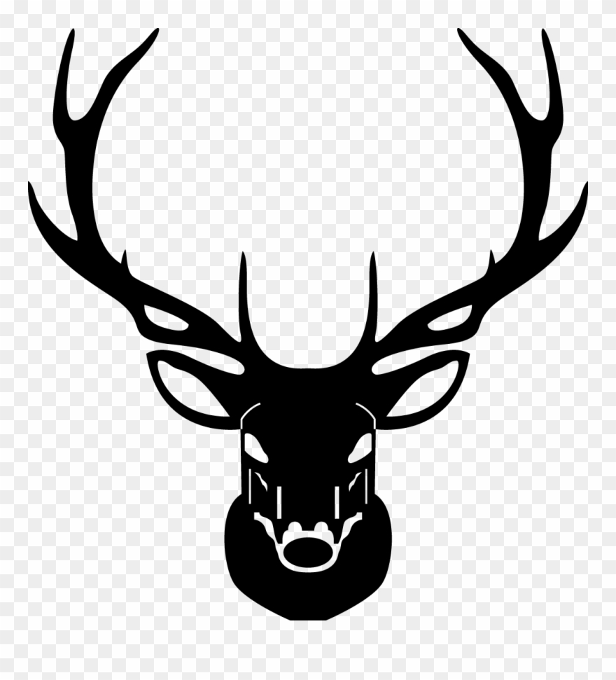 Line Drawing Elk Head Clipart