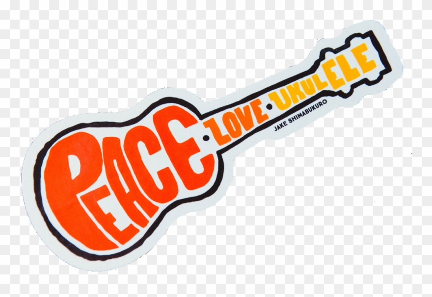 Peace Love Ukulele Sticker - Peace Love Ukulele Clipart