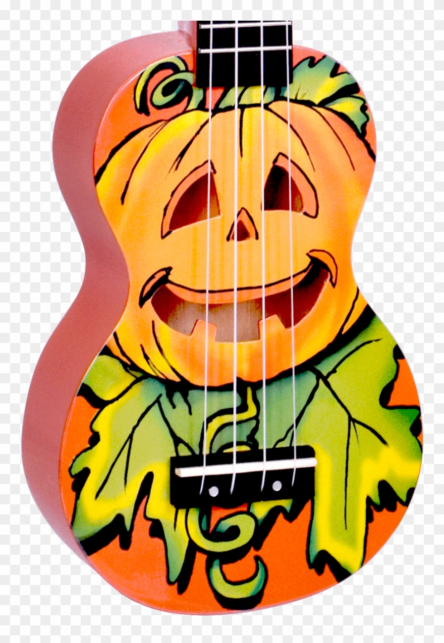 Mahalo Ukulele Art Mahalowen Orange Ma1ma - Ukulele Pumpkin Clipart