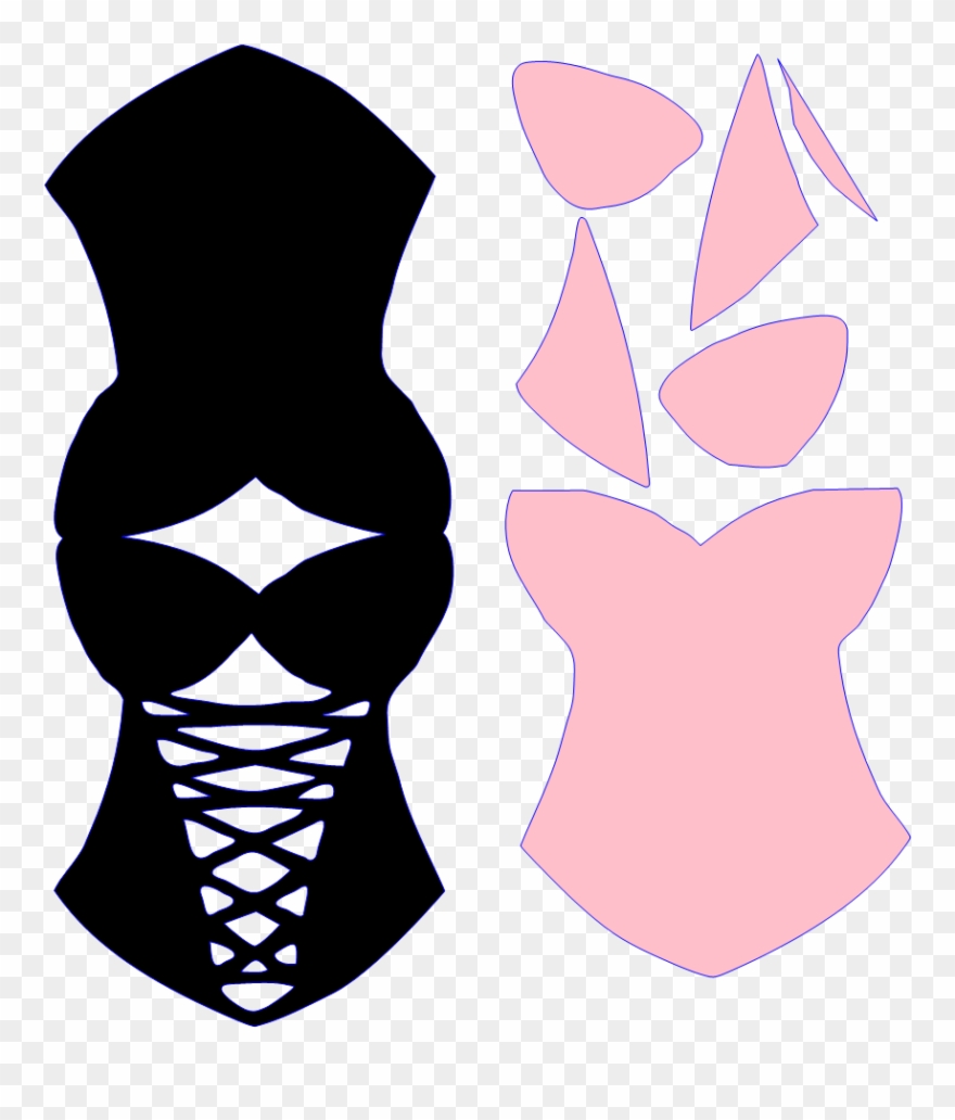 Corset Card Template Clipart