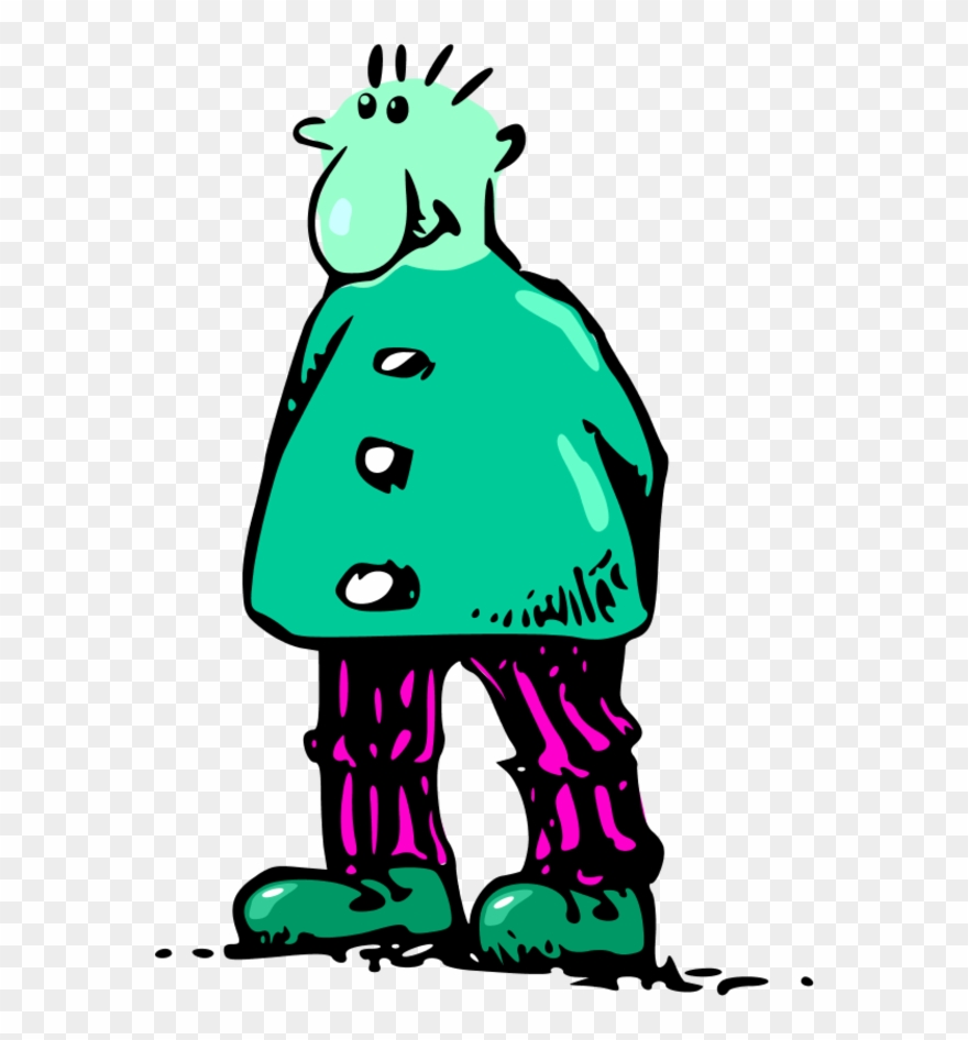 Man Standing Big Nose - Clip Art Man - Png Download