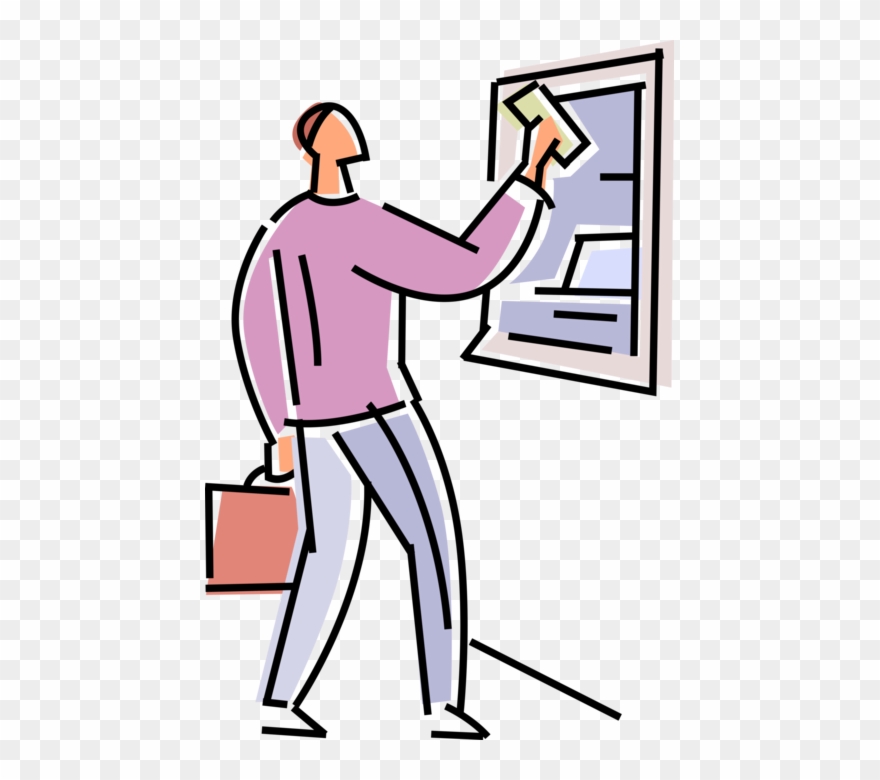 Vector Illustration Of Withdrawing Cash Money Dollars - Geld Abheben Clipart - Png Download