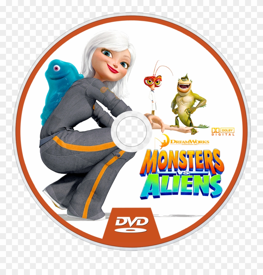 Aliens Dvd Disc Image - Monsters Vs Aliens Monsters Inc Clipart