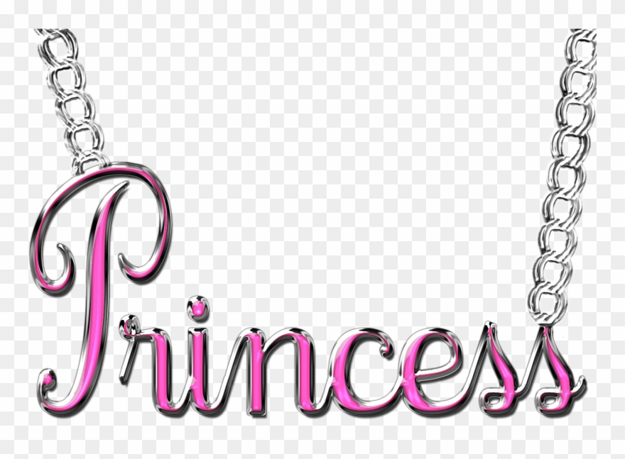 Graphic Free Stock Word Princess Necklace Png By Princessdawn - Princess Word Jewelry Transparent Clipart