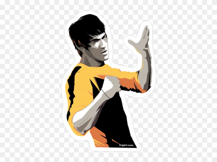 "lee" Sticker By Craig Drake - Bruce Lee Wallpaper Minimal Clipart