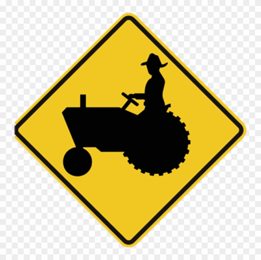 Deforestation Is The Act Of Humans Removing Or Clearing - Tractor Crossing Sign Clipart