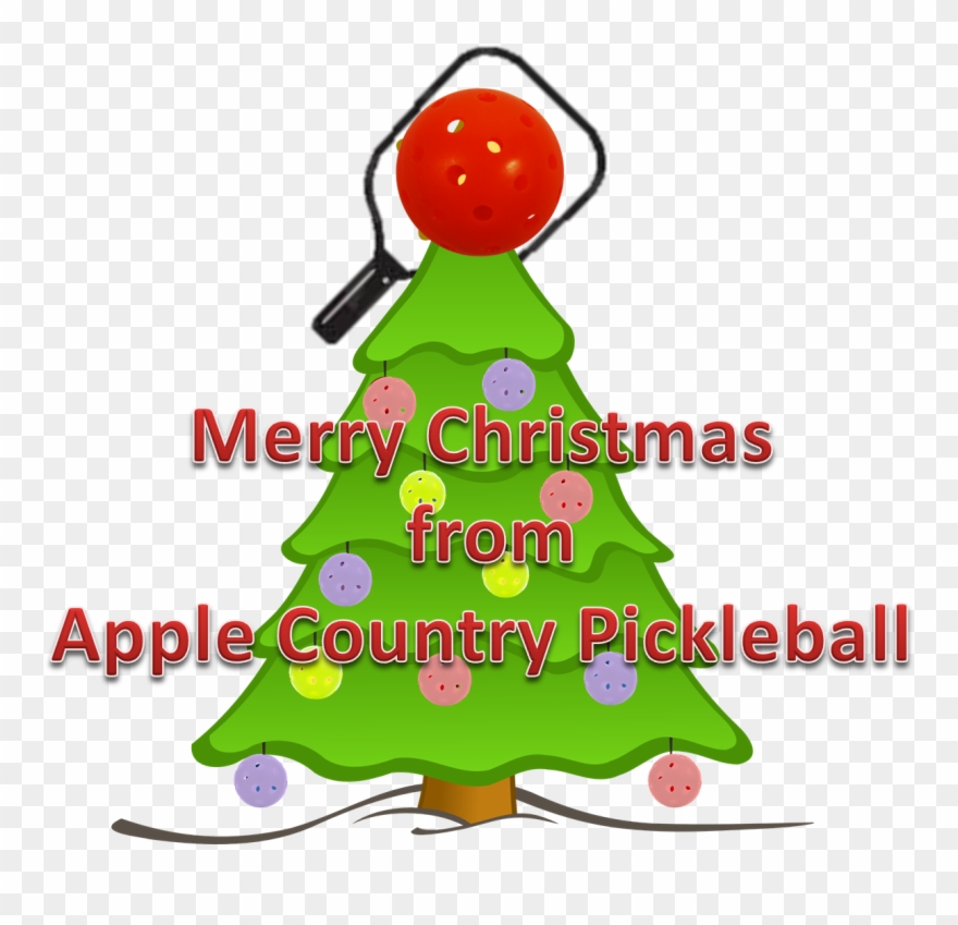 Merry Pickleball Christmas - Plain Christmas Tree Clipart