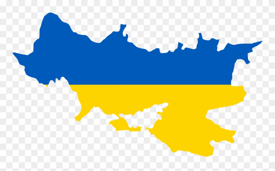 Ukraine - Ukraine Flag Map Clipart