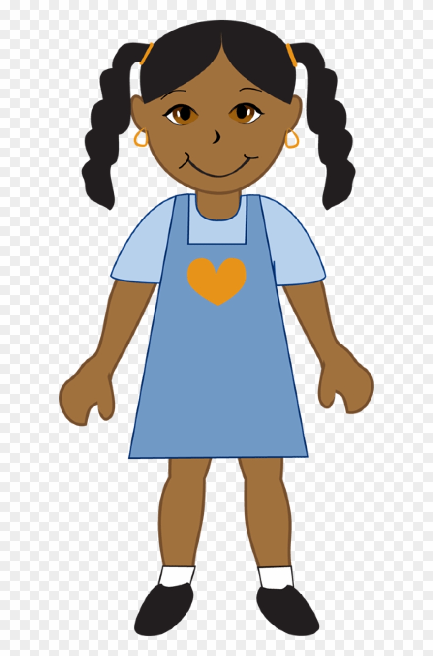 Clip Art African American Girl - Png Download