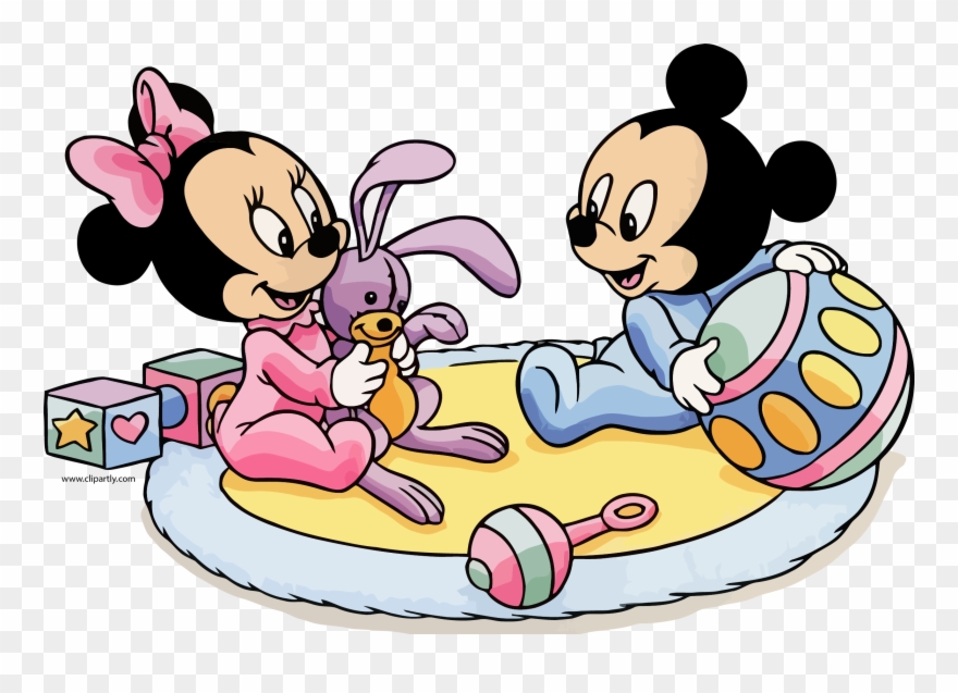Picture Transparent Library Baby Mickey Minnie Ball - Baby Minnie And Mickey Mouse Coloring Pages Clipart
