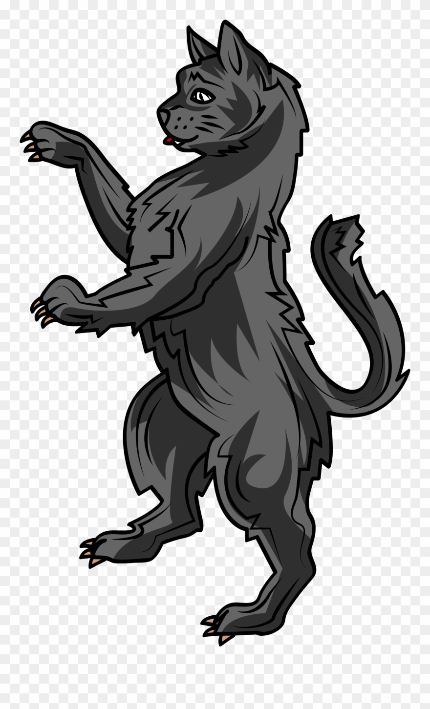 Filigree Clipart Heraldic - Coat Of Arms Cat - Png Download