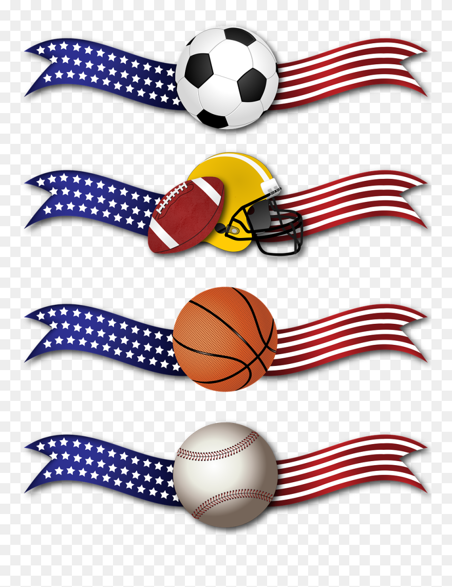 Banner Sports Ribbon - Ribbon Banner Png Football Clipart